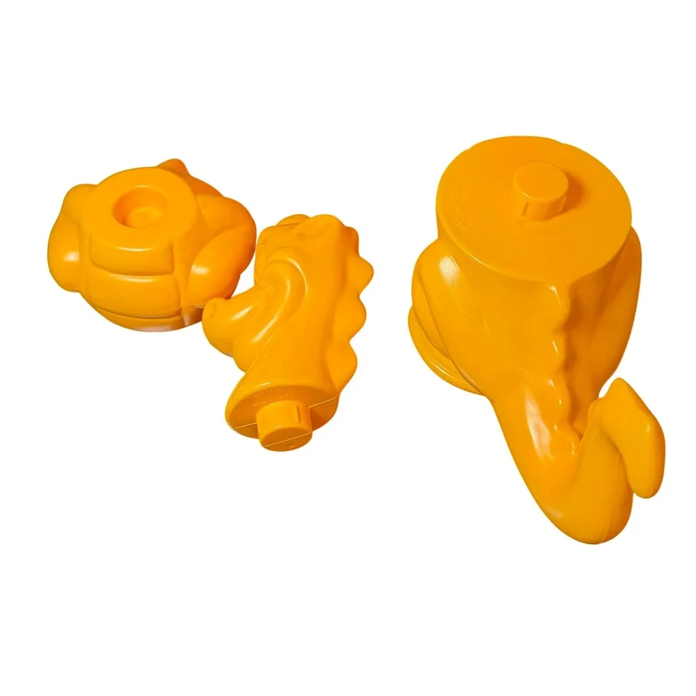 Vintage Tupperware TupperToys Yellow Dragon Dinosaur Shape Sorter Toy Learning